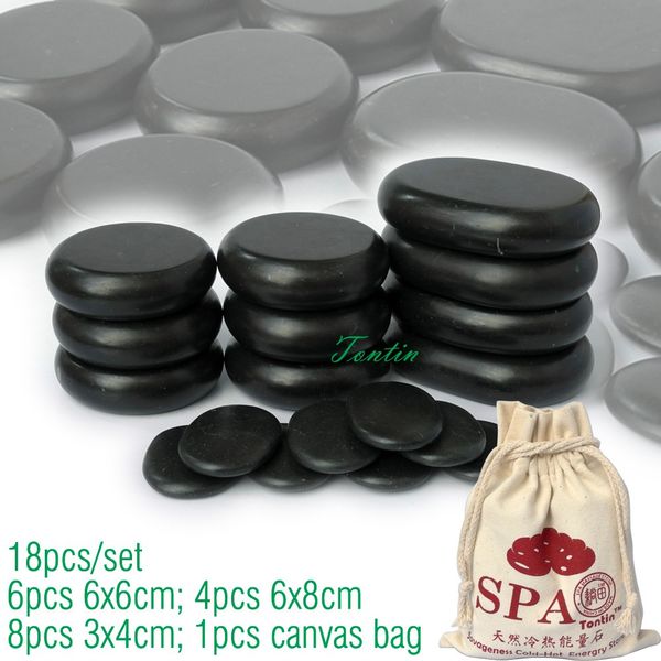 

новый! тонтин 10 шт. / компл. горячий массаж энергии тела камень набор салон спа с мешком ce и rohs 6 шт. (6x6) + 4 шт. (6x8)+8