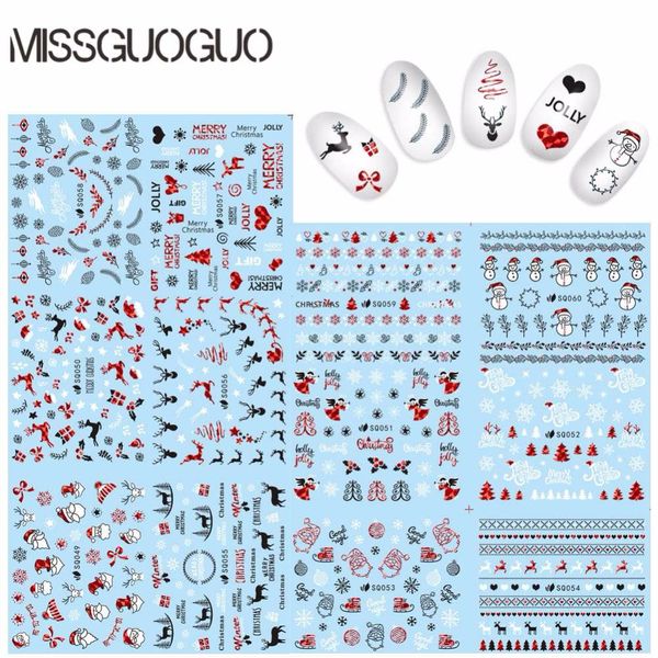 

ab2080 nail sticker girls finger art decorations water transfer brand nail sticker new design white background stickers decal, Black