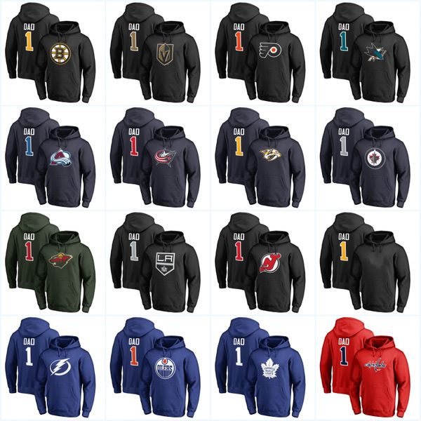 

Men's 1 DAD Pullover Hoodie Vegas Golden Knights Nashville Predators Boston Bruins Tampa Bay Lightning Winnipeg Jets Sweater Hockey Jersey