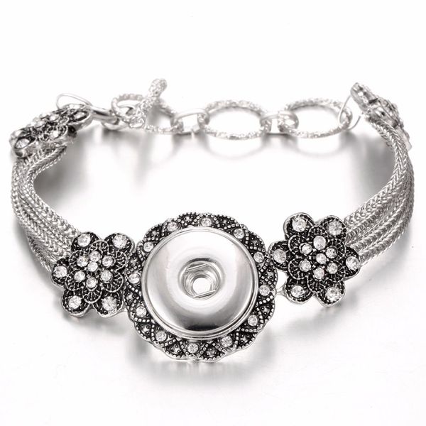 

noosa snap jewelry charms bracelet interchangeable toggle clasps fits 18mm noosa button 6 styles mix order, Golden;silver