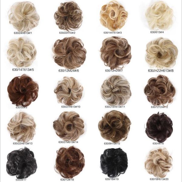 Panino per capelli sintetici all'ingrosso nuovo arrivo 35g elastico per capelli arricciati Scrunchie estate vendita calda per donne panino per capelli finti WQ541G