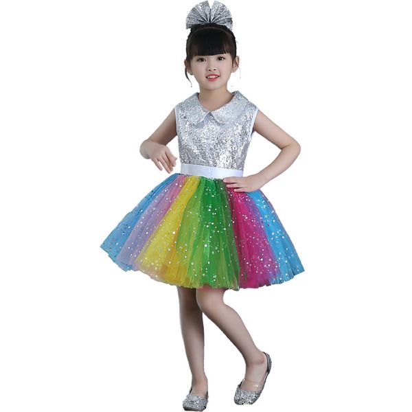 

2018 childrens fancy dress modern salsa sequins dancing dress of girl kids dance for girls competition dance costume wear, Black;red