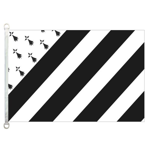 

good flag]bretagne big gwenn flags banner 3x5ft-90x150cm 100% polyester country flags, 110gsm warp knitted fabric outdoor flag