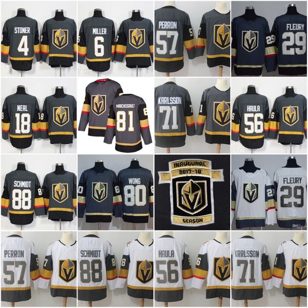 

81 Jonathan Marchessault 2018-19 Vegas Golden Knight 67 Max Pacioretty 2018 Inaugural Fleury Stoner Haula Schmidt Karlsson Perron Jerseys