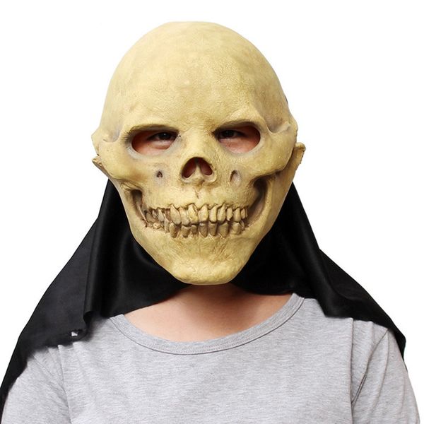 

scary party masks latex skull mask full head face breathable halloween mask fancy dress party cosplay costume theater toy