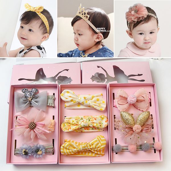 

princess baby crown headband lace flower bow hairbands elastic stripe hair band pgraphy props hair accessories, Slivery;white