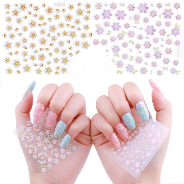 

nail art nail sticker 50pcs appliques set of children's cartoon stickers 3d, Black