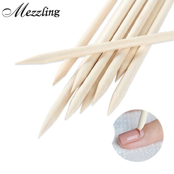 

orange wooden nail stick,100pcs professional nail art manicure pedicure cuticle pusher remover,nail rhinestone dotting pen tools, Silver