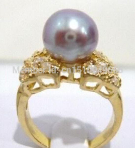 

>>purple pearl crystal butterfly ring size:6.7.8.9, Silver