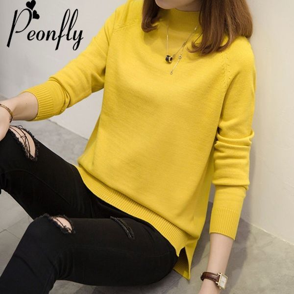 

peonfly sweater female 2018 autumn winter cashmere knitted women sweater and pullover female tricot jersey jumper pull femme, White;black
