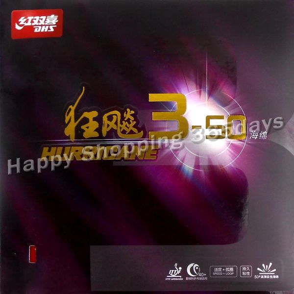 

dhs hurricane 3-50 pips-in table tennis rubber with sponge