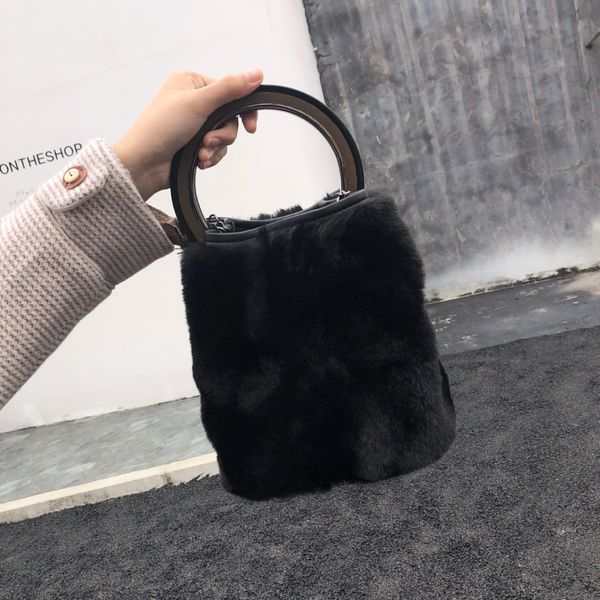 

fashion women fur shoulder bag female vintage crossbody bags for women bucket bag handbags designer sac a main