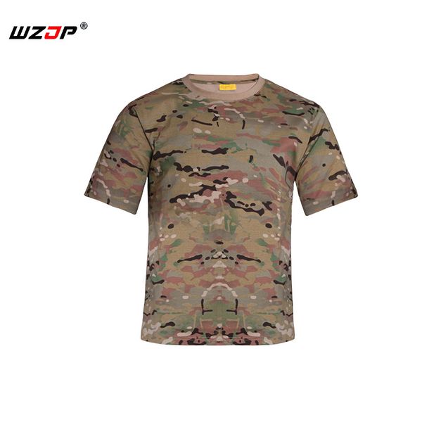 

wzjp summer tactical men's shirt with o-neck short sleeve breathable men's cause t shirt camouflage us army t-shirts, Gray;blue