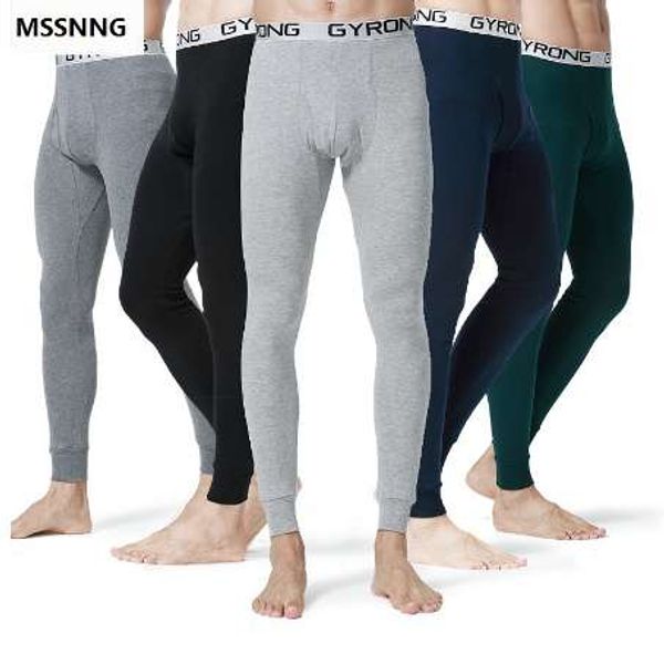 

new autumn and winter men long johns 100% cotton thermal underwear pants 5 colors, Black;white