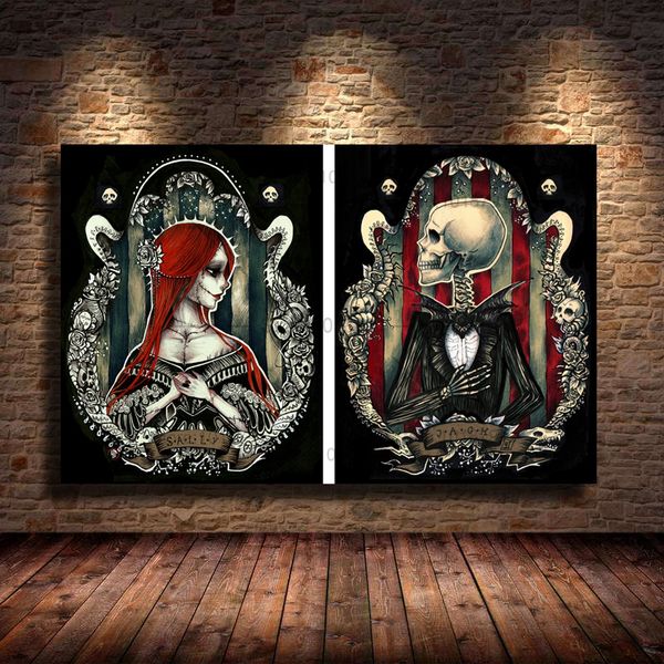 2019 Nightmare Before Christmas Sally Jack Canvas Prints Wall Art