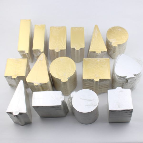 

100pcs multi shapes available gold mousse cardboard base pad silver mousse cake paper tray holder