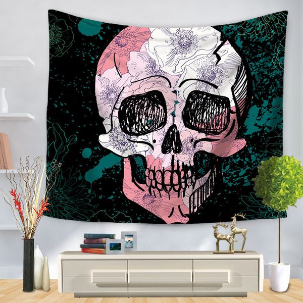 

cartoon horror skeleton tapestries wall art tapestry home decorative door curtain living room bedspread sheet polyester table cloth