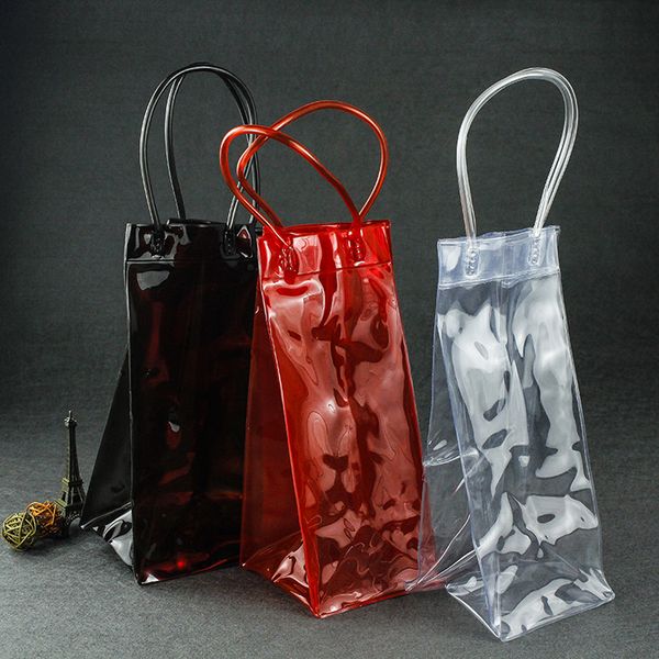 

pvc wine beer champagne drink cooler chiller pouch wine bottle ice bag for party