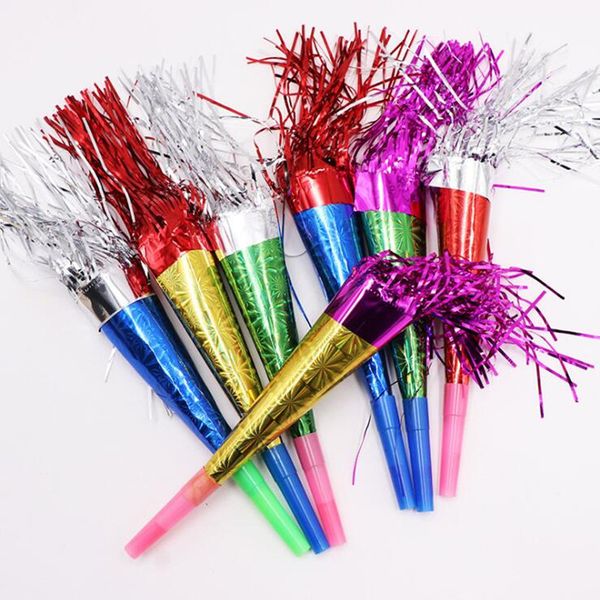 

classic tassel paper horn whistle children kids toys noise maker school reward gifts birthday christmas party favor