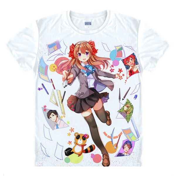 

moe anime monthly girls' nozaki-kun t-shirts multi-style short shirts gekkan shojo nozaki-kun chiyo sakura cosplay shirt tee-style252-n, White;black