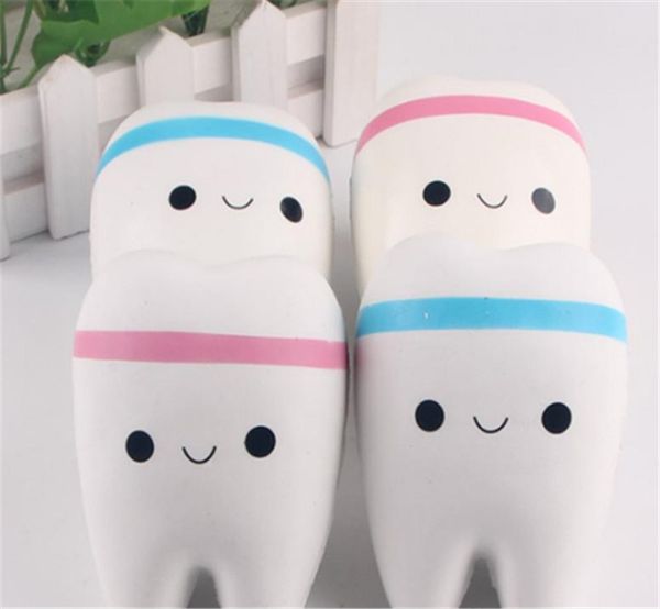 

novelty jumbo squishy tooth slow rising kawaii soft squishies squeeze cute cell phone strap toys kids baby gift newest
