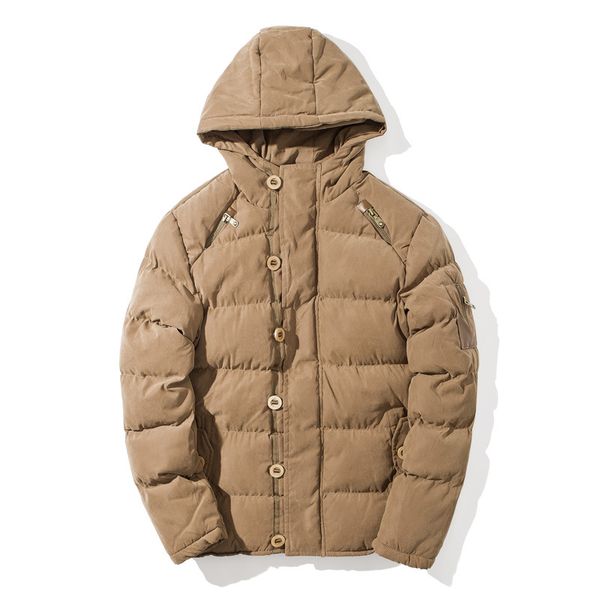 

2018 new fashion winter jacket men breathable warm outdoorsport coat parkas thickening casual cotton-padded jacket, Black