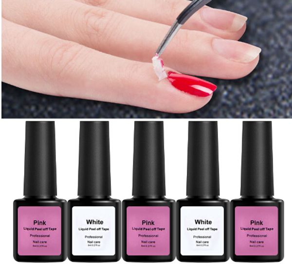 

peel-off tape novelties nail design all for manicure tools primer gel lacquer accessories foil nail art glue liquid, Red;pink