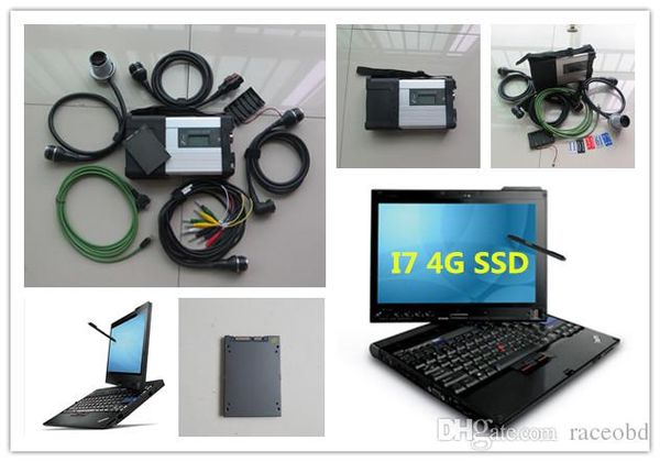

mb star sd connect c5 diagnosis tool cars and trucks scanner super ssd xentry das with lapx201t i7 4g computer windows 11 system scanner