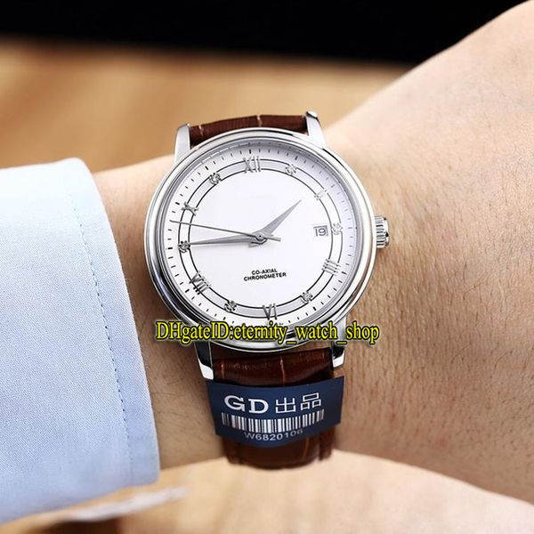 

High-quality Luxry De Ville 424.23.40.20.58.001 White Dial Miyota 8215 Automatic Mens Watch 316L Steel Case Leather Strap Watches