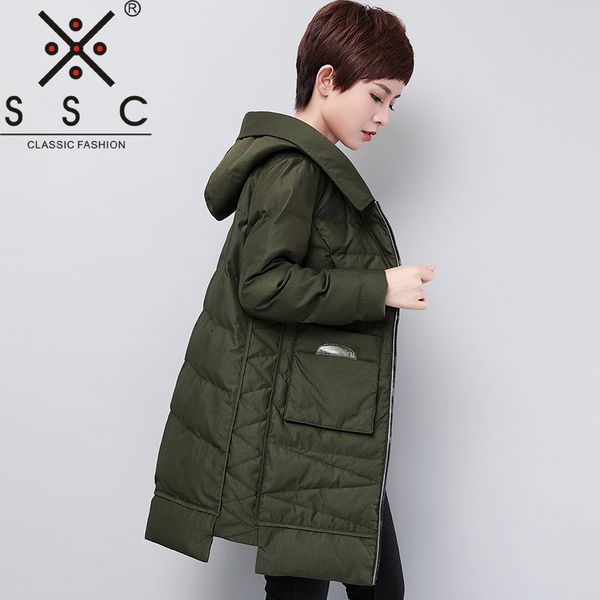 

ssc 2017 hooded long spring autumn parka big pocket pu long sleeves cotton parka middle aged plus size 4xl 5xl casual outerwear, Black