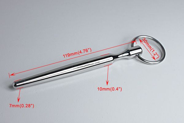 Dispositivi di castità Suono in acciaio inossidabile Uretrale maschile Suoni di allungamento Tubo tubo # t65