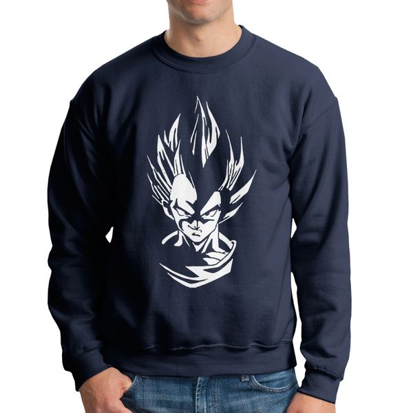 

z sweatshirt prince vegeta into lightm men's hoodies novelty 100% organic cotton crewneck designs pullovers clothing, Black