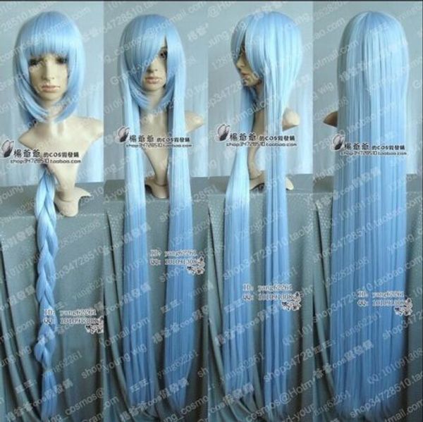 

light blue proper bayiyonglin eirin / hannah cos wig 100cm, Black