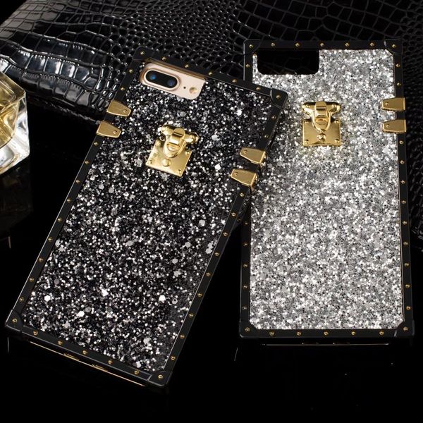 

Stylish Bling Glitter Phone Case for IPhone X 8 8plus 7 7plus 6 6s Plus Rhinestone Style Plastic TPU Texture Cellphone Cover