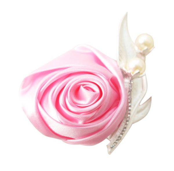 

european and american rose satin brooch bride and groom models brooch wholesale