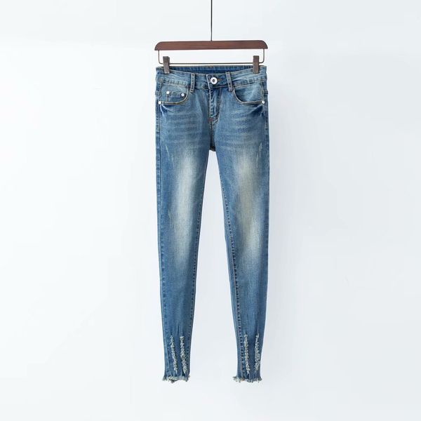 

zysk push up jeans woman pencil pants vintage low waist jeans women casual stretch skinny distressed femme blue