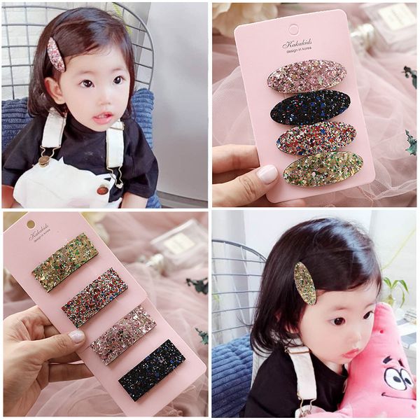 New Girl Hair Clips Fashion Korean Glisten Baby Barrettes Sequin