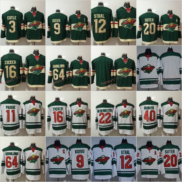 

2018 Minnesota Wild 22 Nino Niederreiter 11 Zach Parise 12 Eric Staal 16 Jason Zucker 40 Devan Dubnyk 3 Charlie Coyle Green Hockey Jerseys