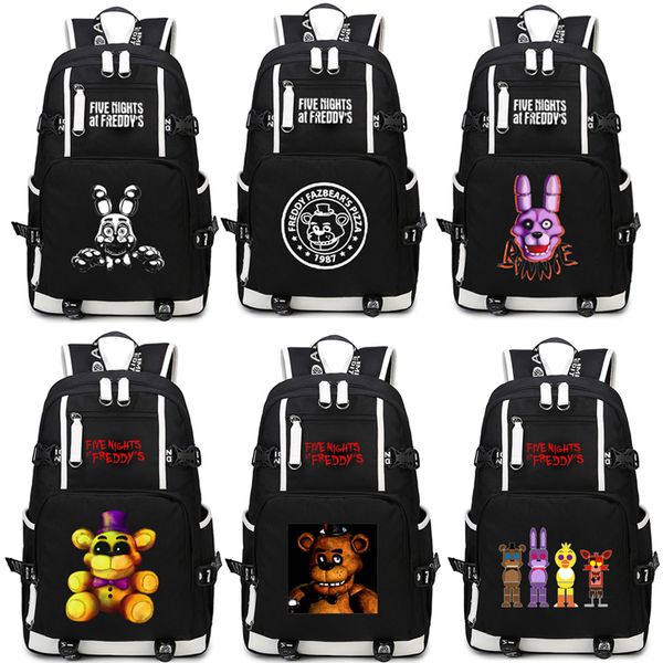 

2018 new five nights at freddy's freddy backpack chica foxy bonnie fnaf shoulder bag travel bag computer package