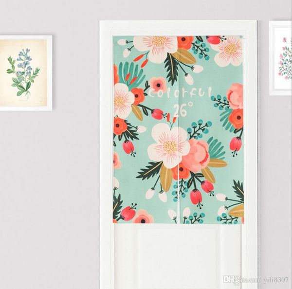 2019 Wholesale 85 120cm Fancy Colorful Season Flower Door Curtain