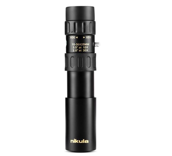 Binóculos Nikula 10-30x25 Zoom Monocular Telescópio de Alta Qualidade Bolso Binoculo Caça Óptica Prism Prism Não tripé 10 Pc