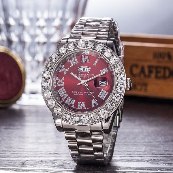 

40MM relogio masculino женские часы Luxury wist мода черный циферблат с календарным браслетом ск
