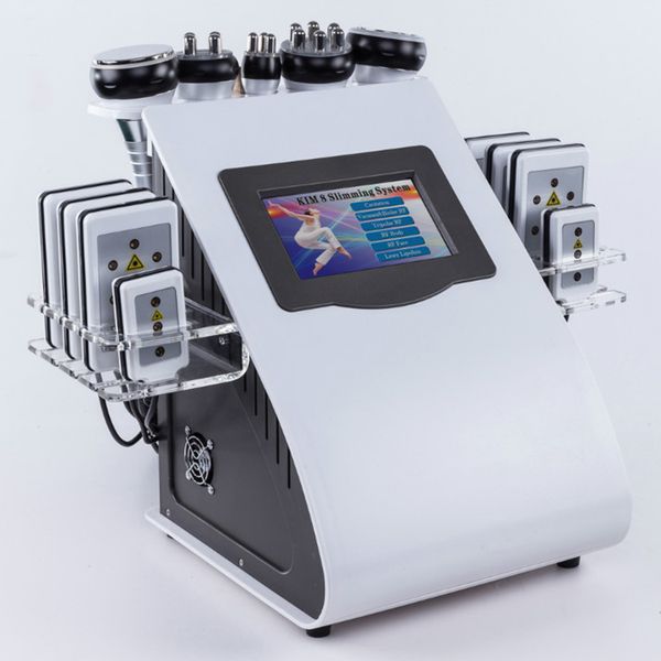 Multifunzione macchina dimagrante 6 in1 40K ultrasuoni liposuzione cavitazione 8 pastiglie LLLT Lipo laser vuoto RF cura della pelle Salon Spa attrezzature