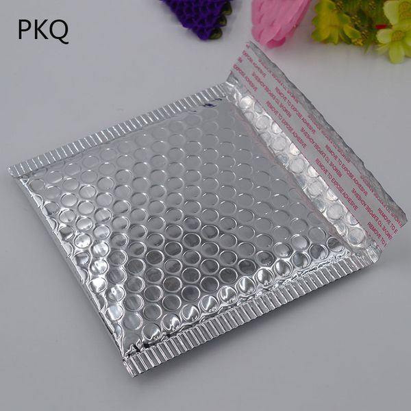 

20pcs/lot inner size 9*10cm mini bubble envelopes bags silver mailers padded shipping mailing bag small jewelry packaging bag