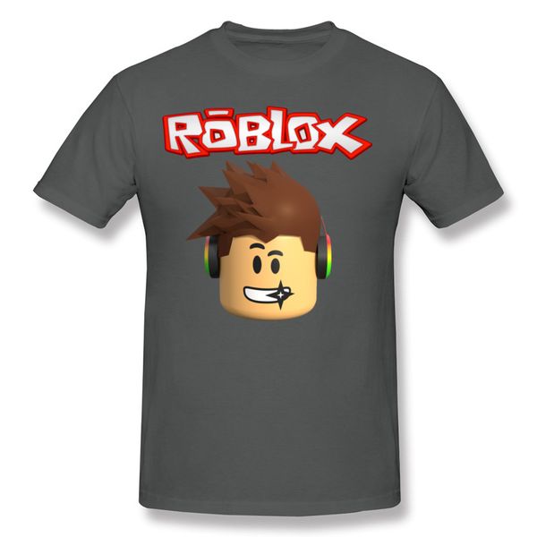 

men's s-6xl mix tee cotton roblox character head tee-shirt men's crew neck white tee-shirt sleeve slim fit 100% order shirt casual, Black