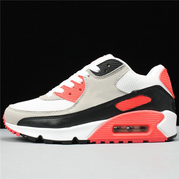 

online men sneakers shoes classic 90 men running shoes wholesale drop shipping sports trainer cushion sports shoes sneakers, White;red