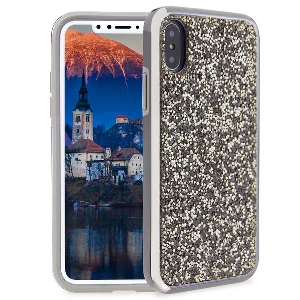 

Алмаз горный хрусталь Bling телефон Case для iPhone X 8 7 5 6 6 S плюс блеск задняя крышка для S