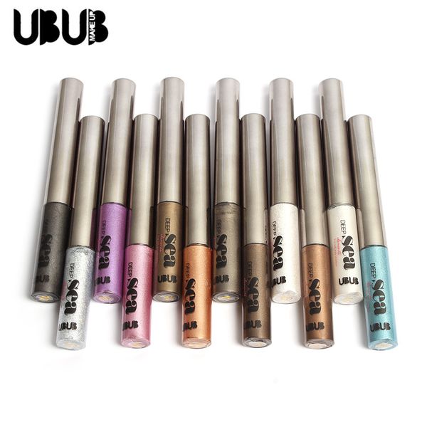 

ubub 12 colors liquid eye shadow glitter paint line shimmer glitter eyeshadow eyes makeup pigment shadows palette pencil make up