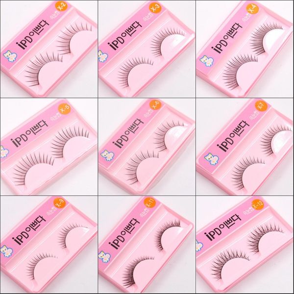 X-9 Feitas À Mão 3D Lashes Natural Grosso Falso Cílios Falsos Eye Lashes Maquiagem Extensões Cílios Individuais