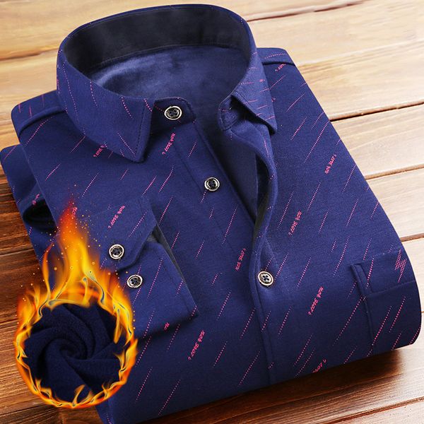 

mens winter plus velvet shirt 2018 brand new slim long sleeve shirt men business casual dress shirts male camisas para hombre, White;black
